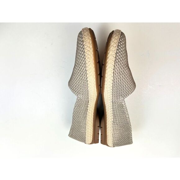 Paul Green Layla Espadrille Flats Women 3.5 US 6 EUC Textured Leather Beige Gray - Picture 9 of 15